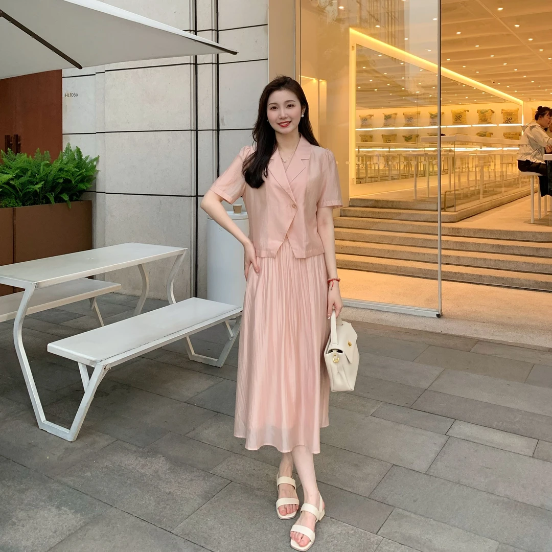 Candy Cloud清南国佳人天丝莱赛尔夏季上衣+半裙显瘦套装TZ45/5