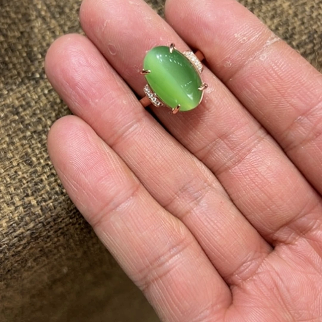 【闪购商品】和田玉（碧玉）戒指未镶嵌阳*