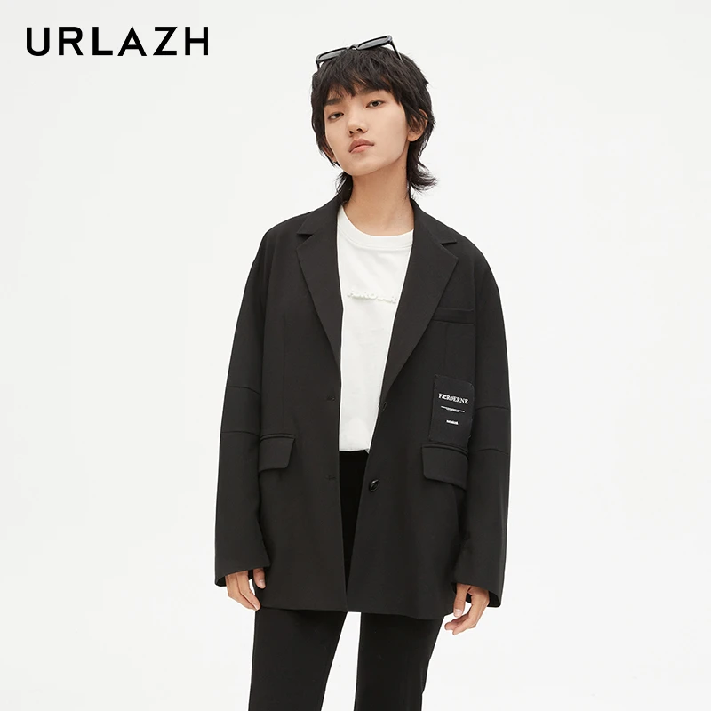 商场同款URLAZH有兰黑色休闲宽松西装外套女JM3SU01