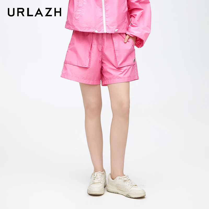 URLAZH有兰粉色减龄宽松直筒休闲工装短裤JN1PA26