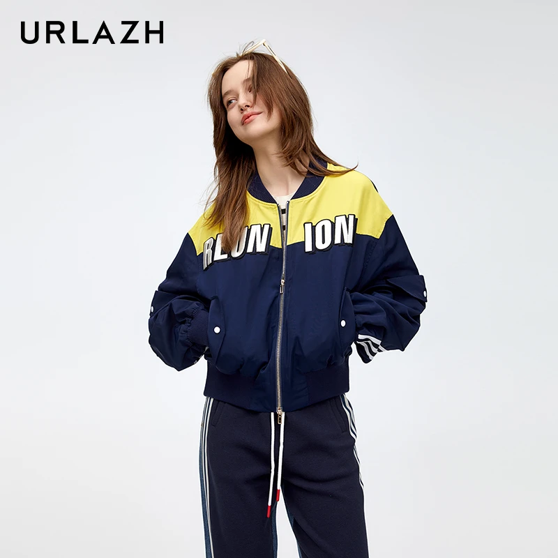 URLAZH有兰复古宽松时尚绣花棒球外套JN1JA13