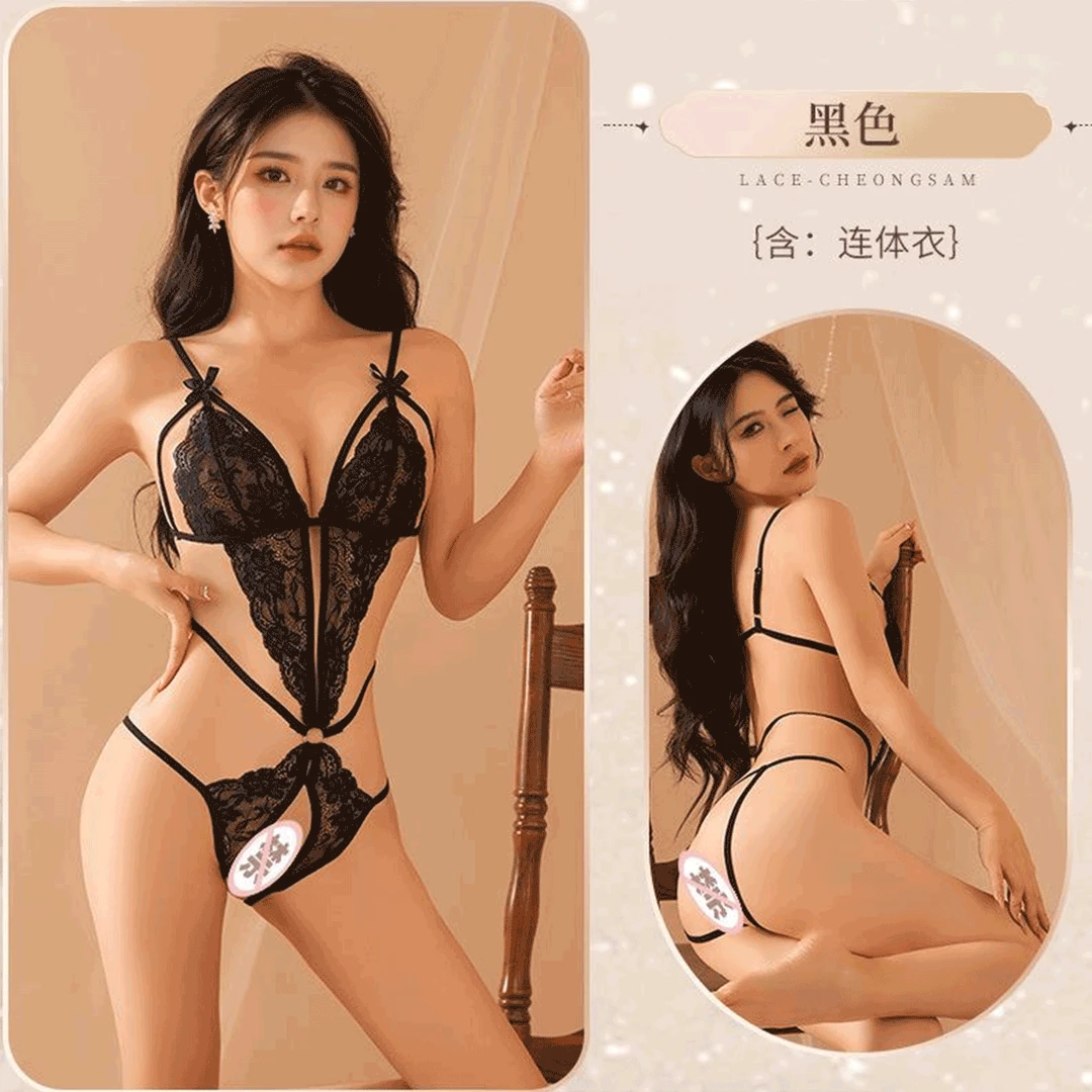 【春桃】爆款性感连体衣纯欲风连体蕾丝薄款时尚女装连衣裙