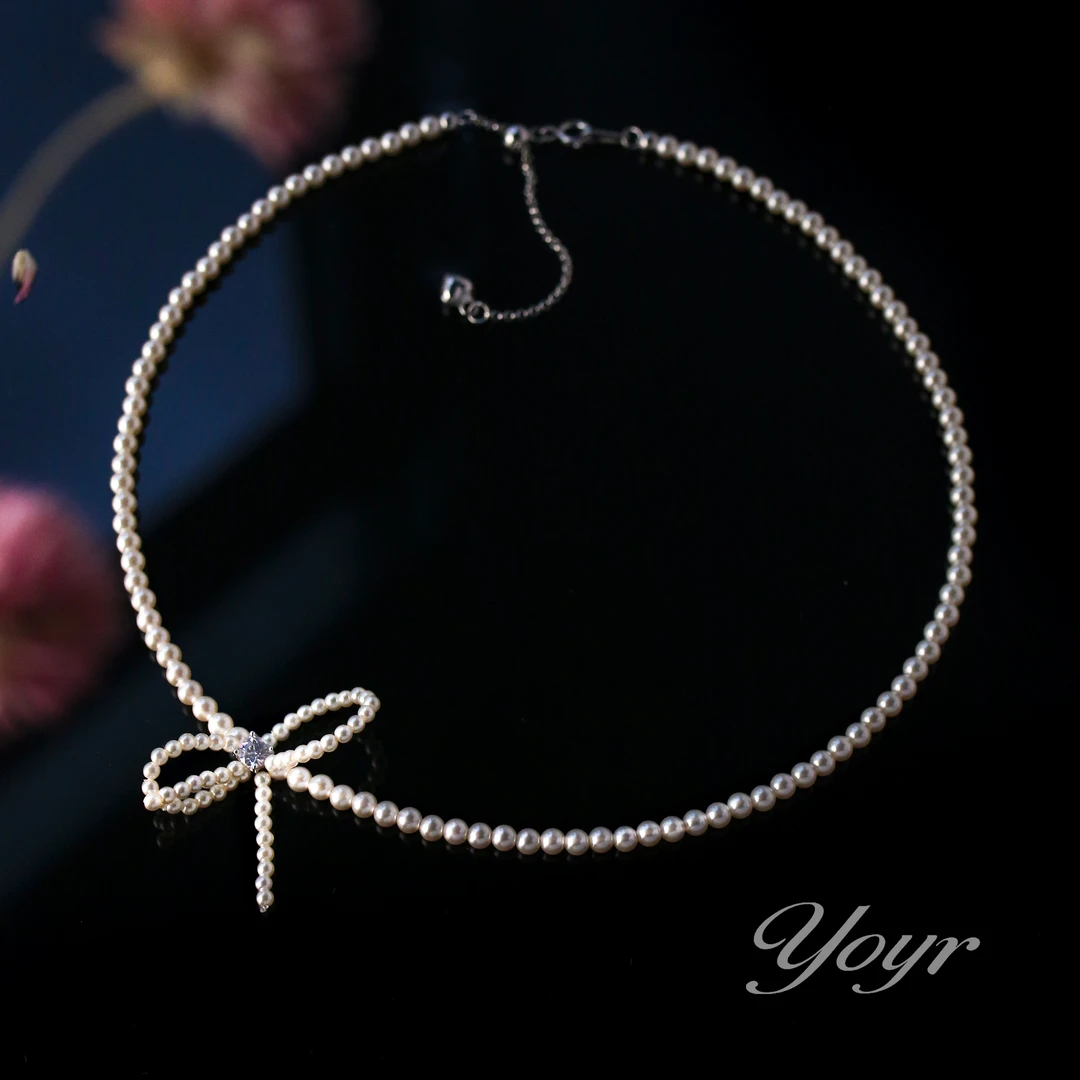 YOYR 吊坠925银 【夏夏专属】小夜曲加长版冷淡风施家珠珠甜美项链