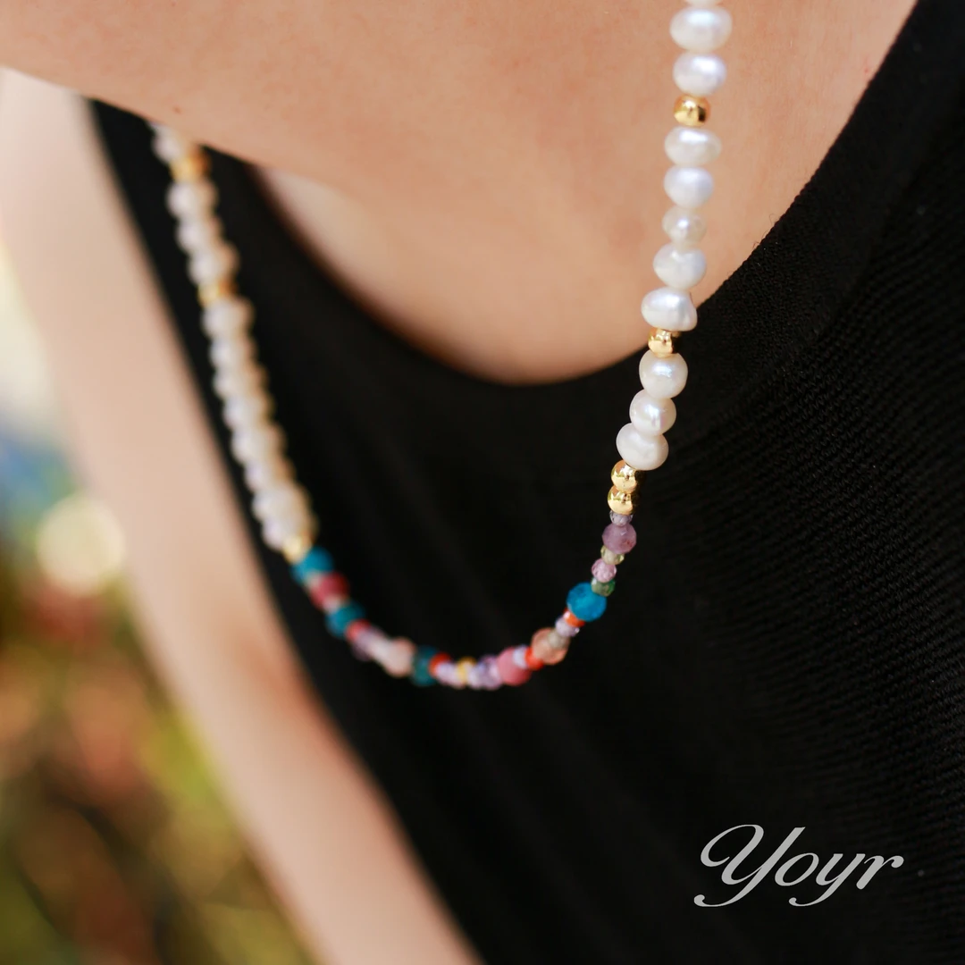 YOYR 铜合金项链 【彩星】原创小众设计感女神项链 春夏国风锁骨链