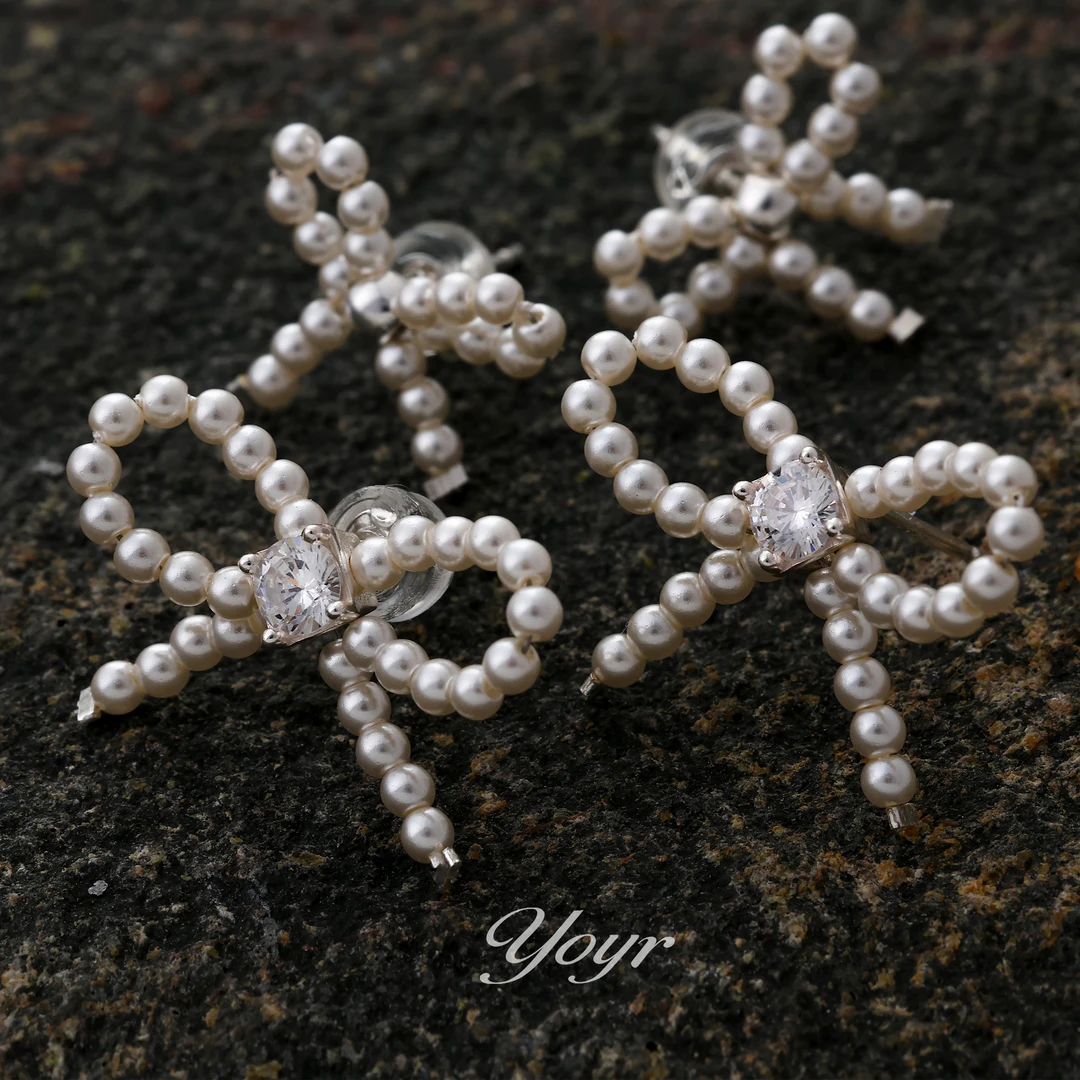 YOYR 925银耳饰 【泥美专属】小夜曲耳钉 气质轻奢时尚优雅高级耳环