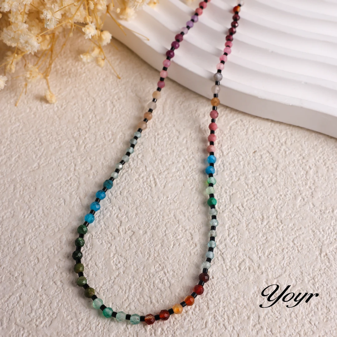 YOYR 铜合金项链 【彩姿】项链原创小众设计彩色复古国风手作手链