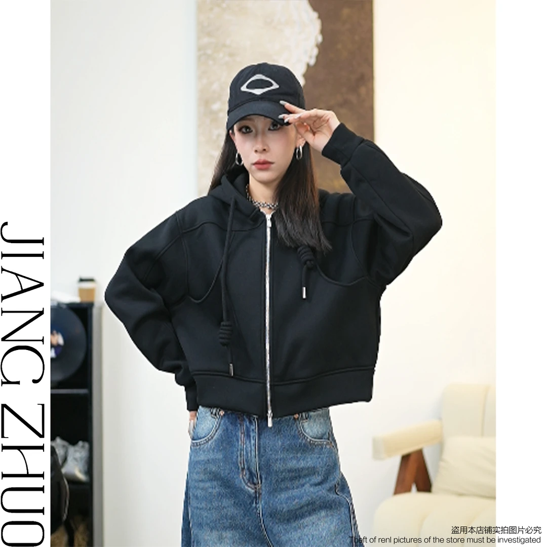 【JANGZHUO】·3130-1·  秋冬女孩圆领舒服卫衣外套