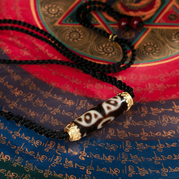 扶摇臻选 | 18K金镶TY般若F眼玛瑙项链