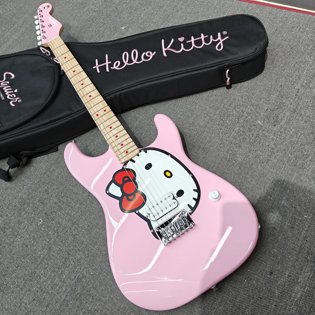 新品Fender芬达HelloKitty50周年联名款电吉他初学者SQ子弹电吉他