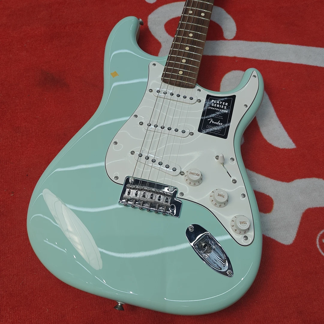 特价Fender芬达电吉他墨玩strat巴西红檀木指板冲浪绿0144503557