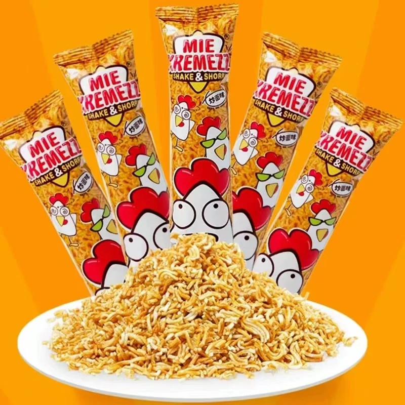 【买一赠一】印尼进口小鸡干脆面炒面香辣味网红零食碎碎面小吃