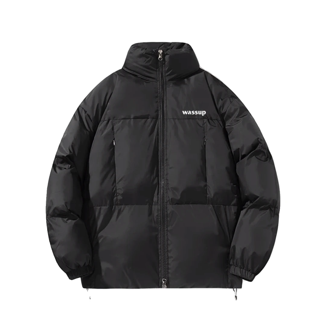 WASSUP HEODS基础字母LOGO潮牌棉服情侣外套秋冬保暖简约百搭上衣