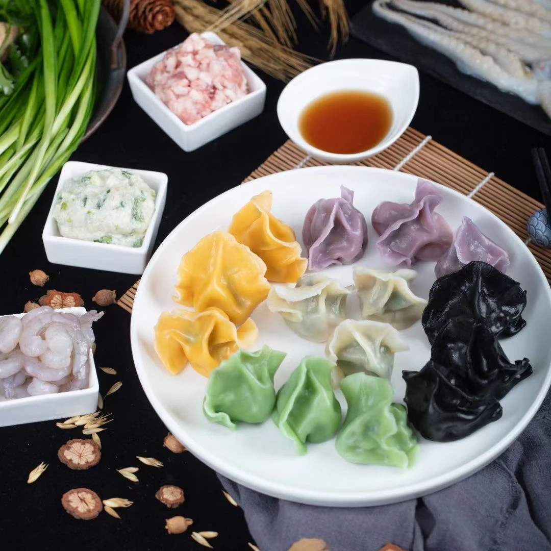 青岛纯手工海鲜水饺全家福5包装 新疆包邮