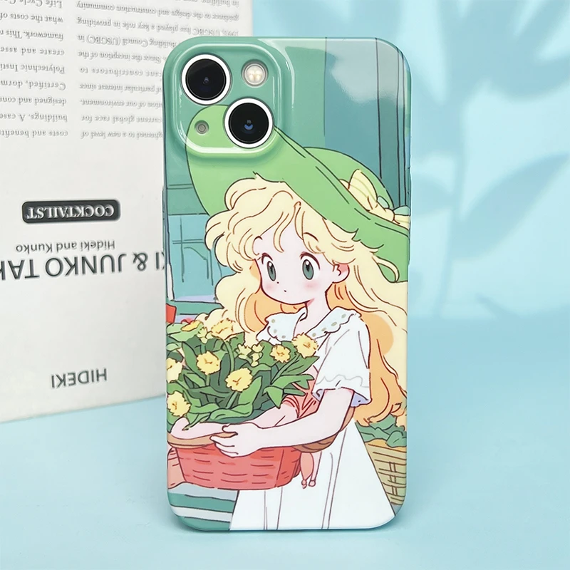 凌彩创艺百搭苹果华为vivo小米oppo手机壳金发女孩全包菲林壳