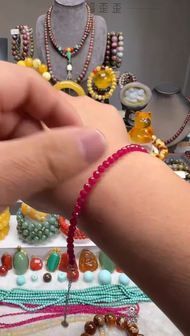 【闪购商品】红宝石珠宝奇石未镶嵌手链