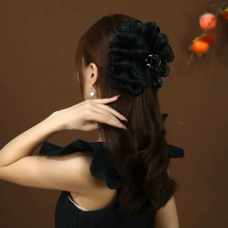 新款网红云朵高档头发卡夹子鲨鱼夹发夹后脑勺抓夹高级感头饰发饰