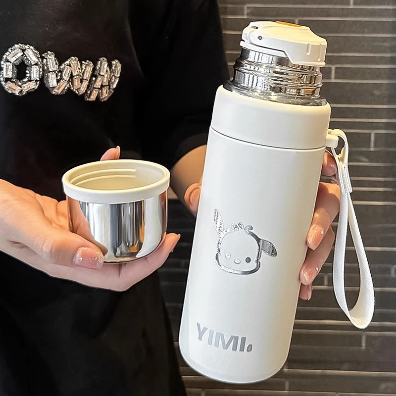 简约保温杯女生高颜值食品级316新款2023便携茶水分离泡茶水杯子