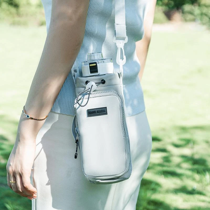 户外旅行水壶包水杯袋斜挎保温杯套保护套通用便携式多功能手机包