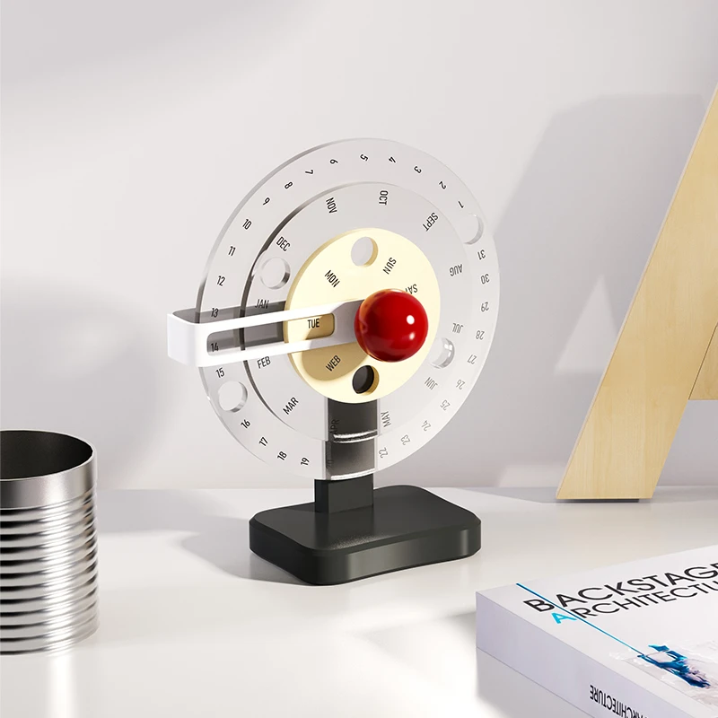 亚克力转盘日历桌面摆件生日礼物可旋转北欧ins风简约
