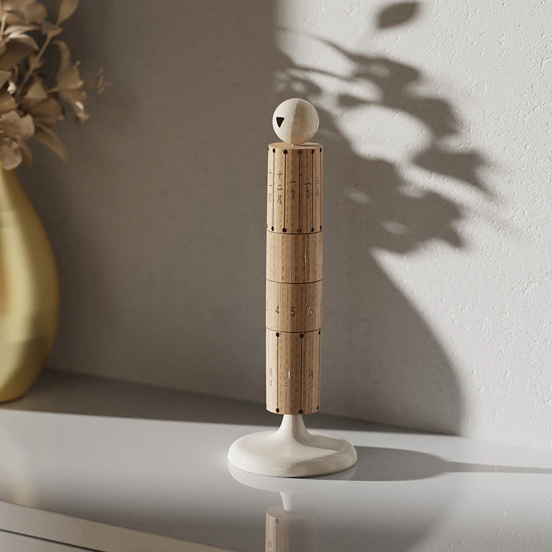 创意实木可旋转日历桌面台历装饰摆件家居饰品乔迁新居生日礼物品