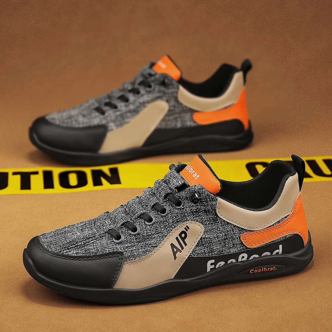 2024春夏新款男士百搭透气时尚ol休闲鞋薄款防臭防滑耐磨跑步上班