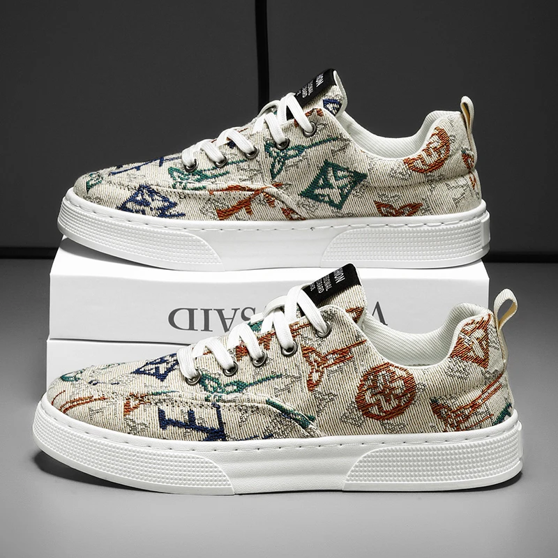 帆布男鞋春夏季百搭潮牌休闲平底板鞋男学生运动低帮潮鞋布鞋子男