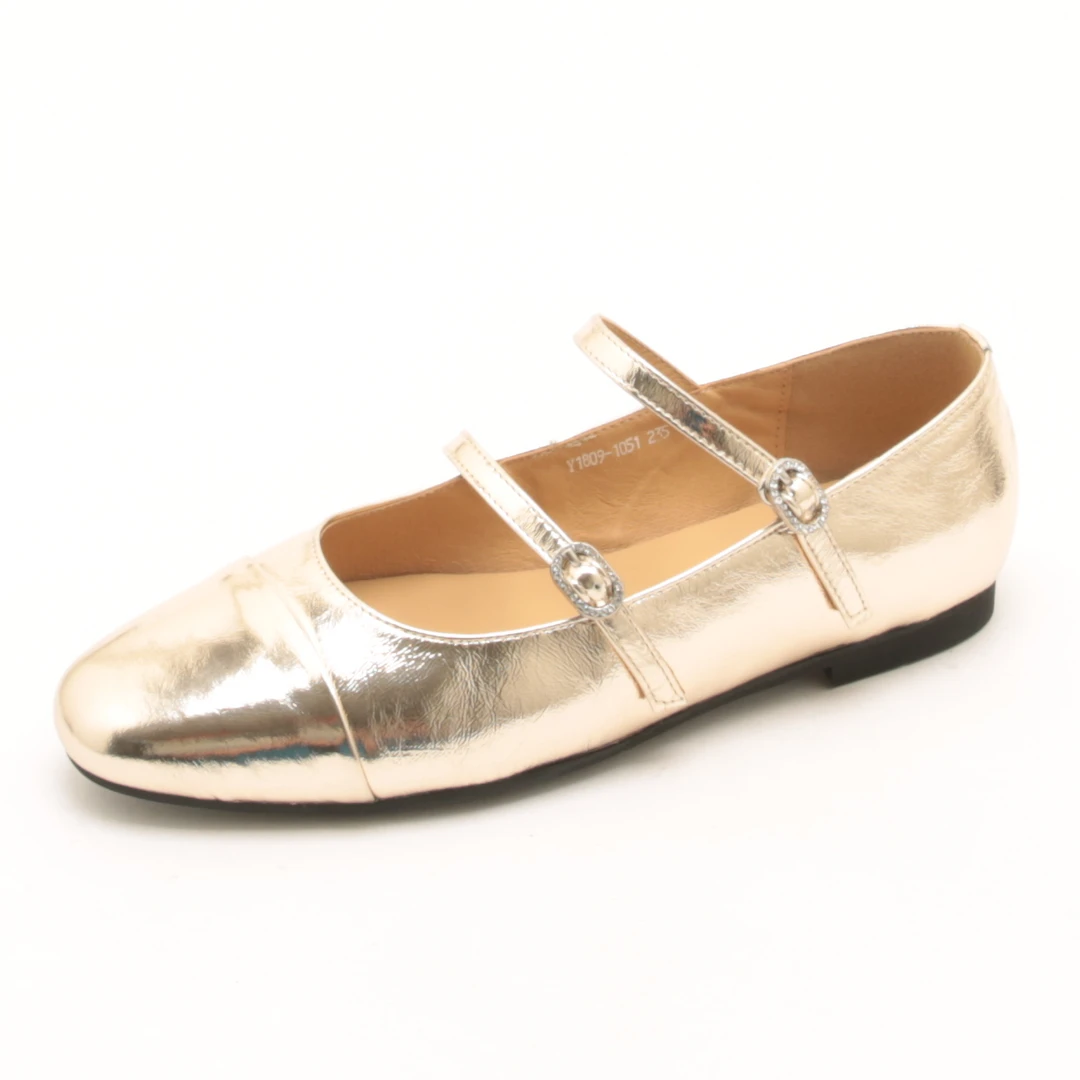 春秋新款欧货女鞋时尚玛丽珍女鞋平底浅口百搭一字扣带单鞋3418