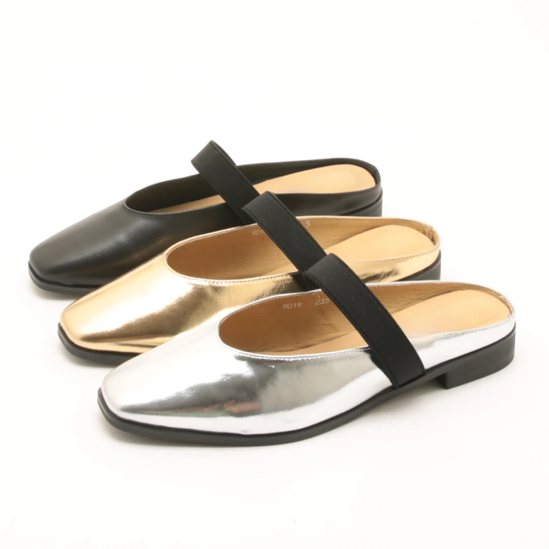 夏季新款包头半拖鞋女百搭气质高级感平底鞋懒人一脚蹬单鞋3456