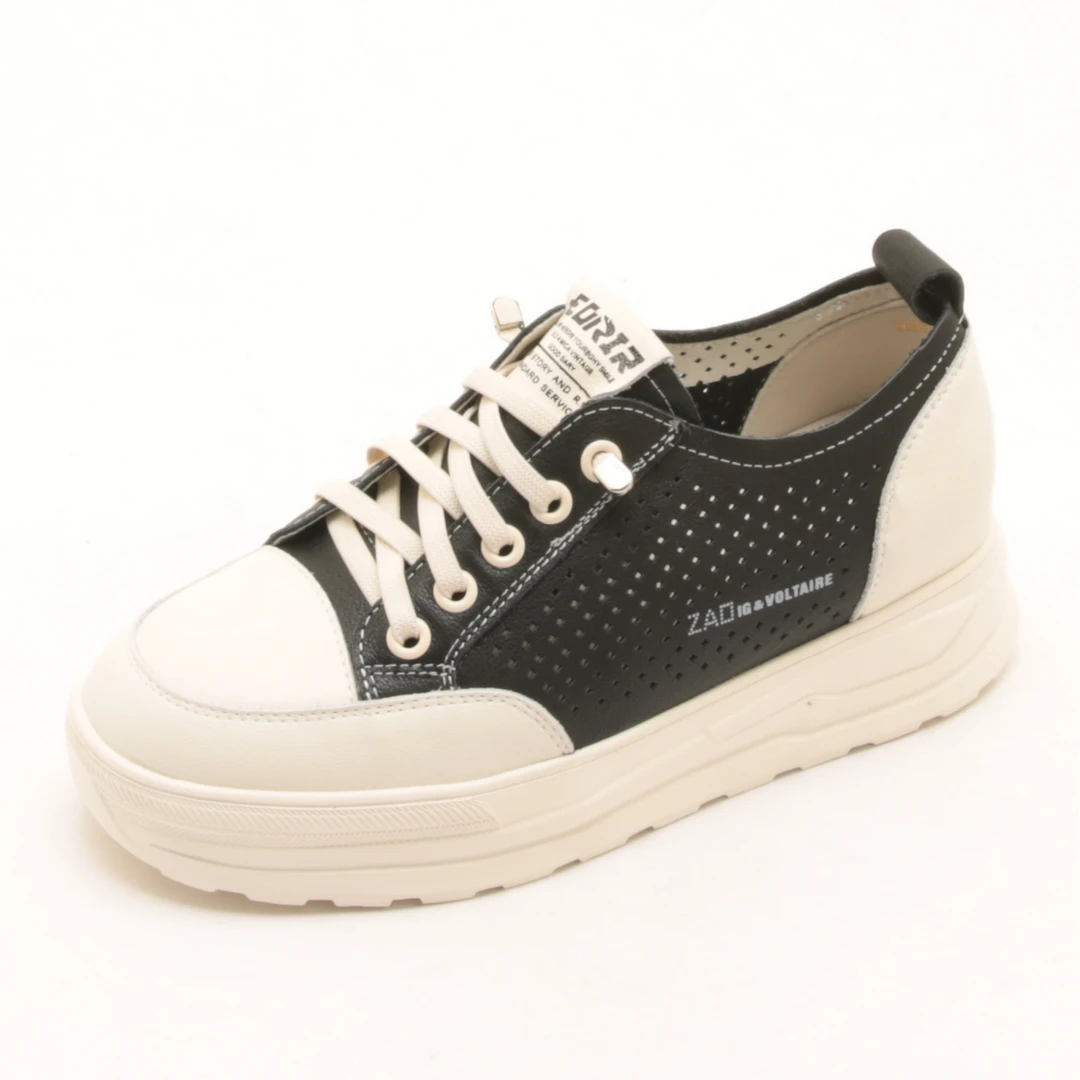 4155春夏新款松糕增高舒适镂空洞洞鞋透气小白厚底一脚蹬休闲鞋