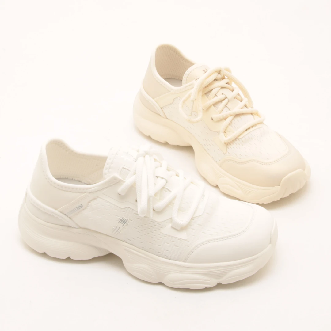 春夏新款系带两穿轻便飞织网面休闲运动跑步鞋女透气老爹潮鞋3583