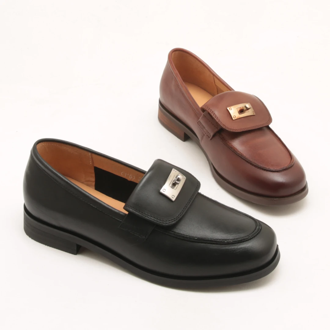 秋季新款圆头深口乐福小单鞋气质英伦风复古女鞋1247