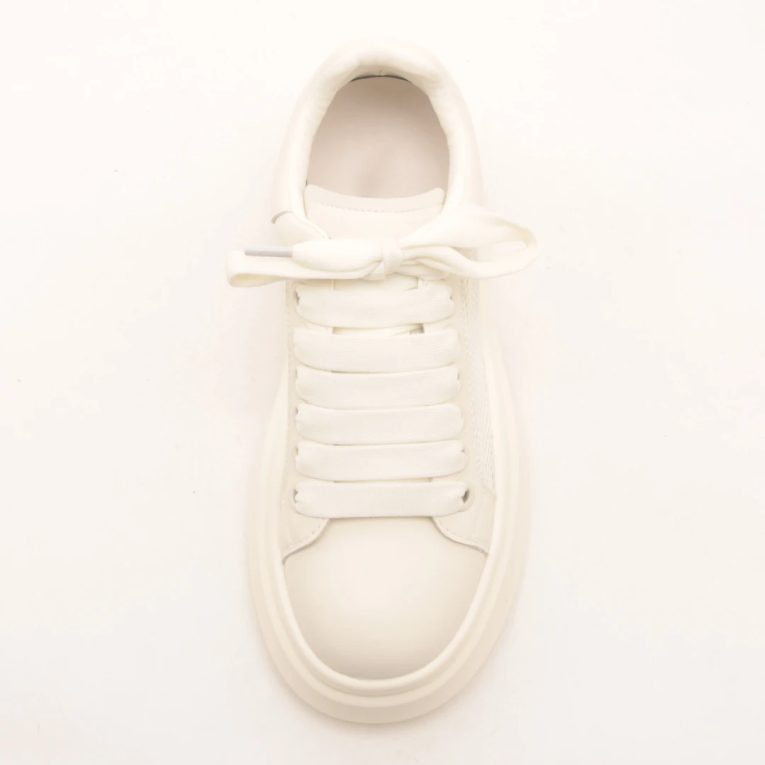 春夏新款厚底真皮小白鞋网面白色透气休闲鞋百搭女鞋3689