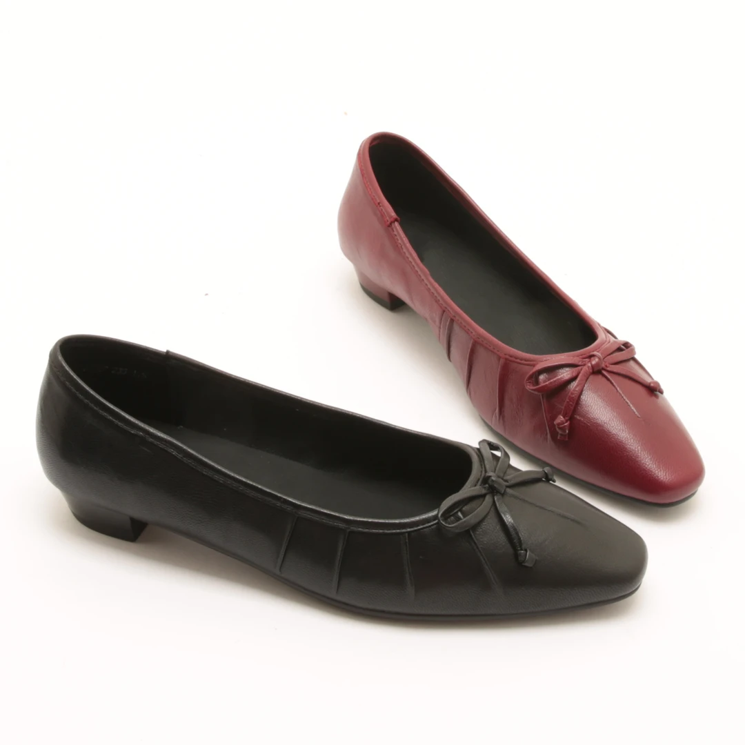 4980秋季新款圆头浅口低跟单鞋女仙女舒适软底通勤休闲豆豆鞋