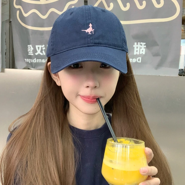 鸭舌帽女2024新款春夏韩版百搭显脸小遮阳卡通棒球帽子男ins小众