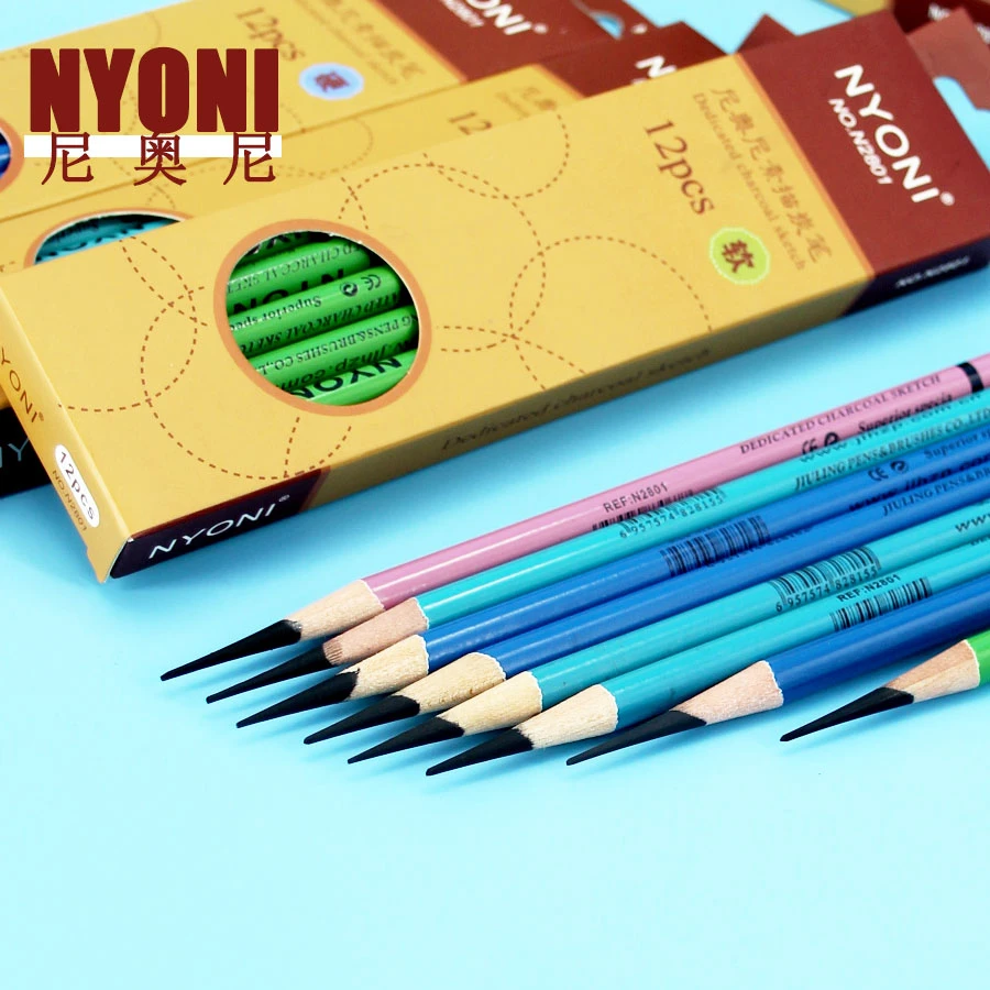 NYONI/尼奥尼尼奥尼炭笔软性软炭素描炭笔美术生专用炭笔软中硬