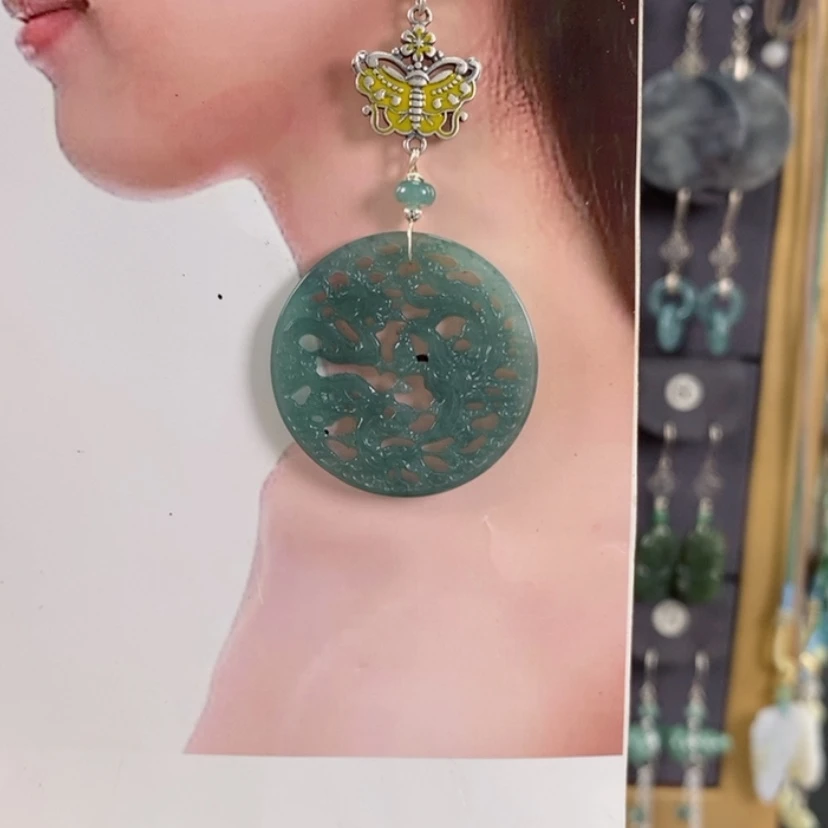 【闪购商品】翡翠耳饰未镶嵌C****aX26