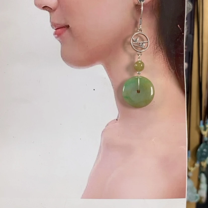 【闪购商品】翡翠耳饰未镶嵌悦*人X21