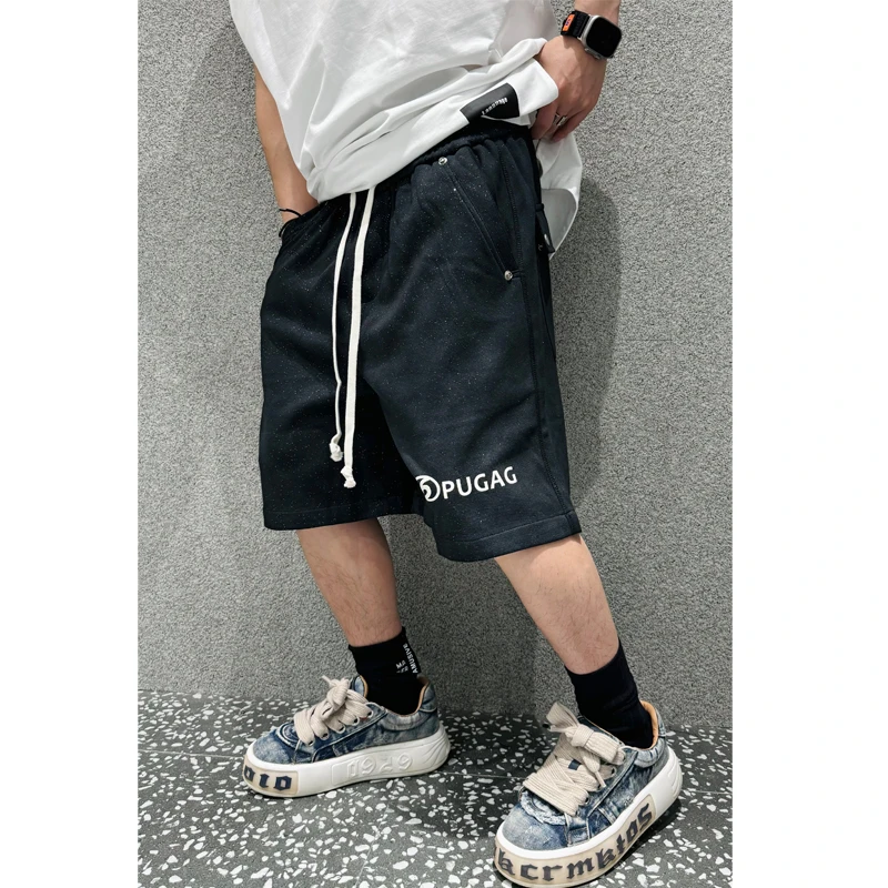 尚尚风9635夏季新潮星空感字母印花设计小众宽松大码休闲短裤男