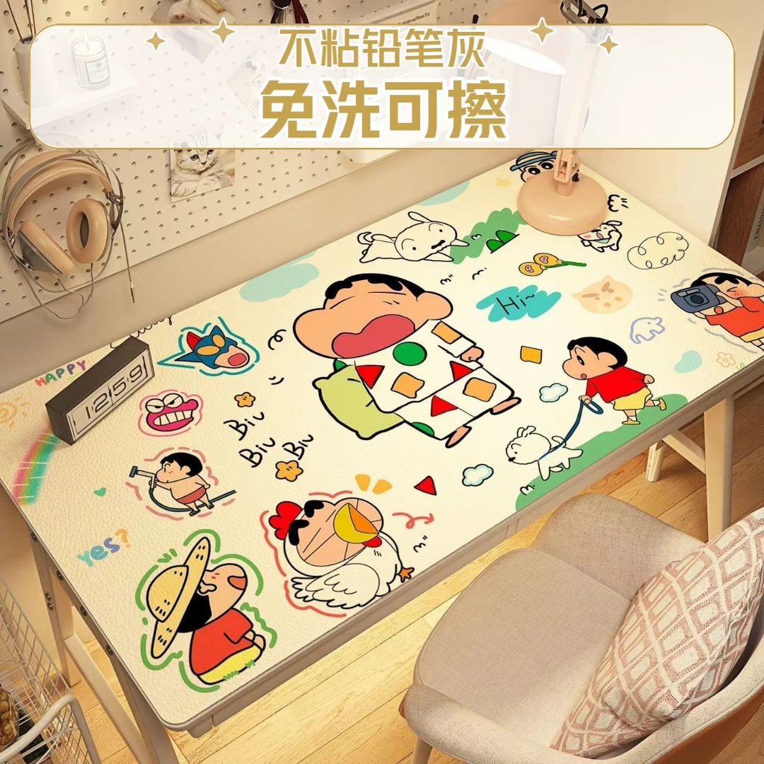 蜡笔小新PVC桌垫防油免洗学习桌垫书桌桌垫防水茶几垫办公桌垫子