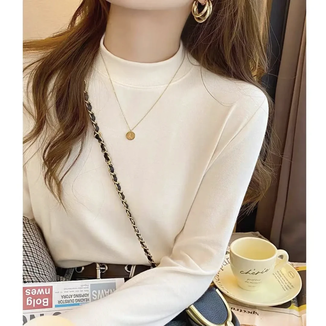 【非粉丝不可拍】JX加绒加厚高品质秋冬打底长袖T恤圆领内搭上衣