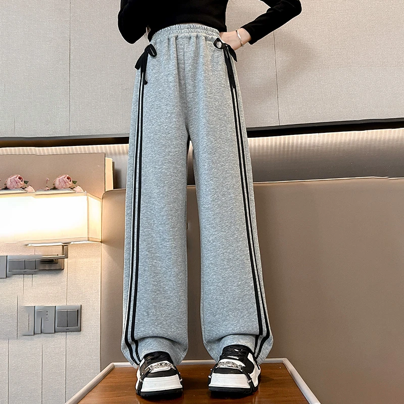 女童裤子春秋款2025新款阔腿裤儿童秋装长裤女大童女孩秋季运动裤