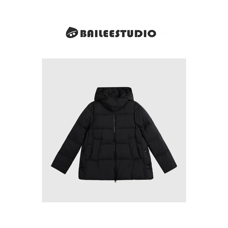 【柏栗良品】一手长可拆卸90白鸭绒服蓬软泡芙感时尚冬季羽绒服A117