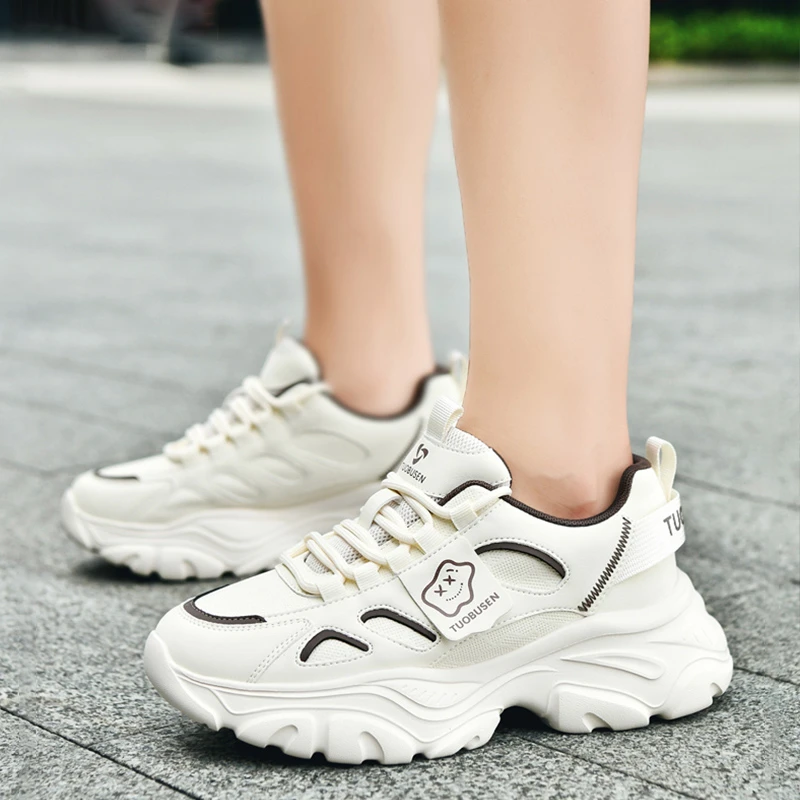 拓步森M1687笑脸时尚女鞋磁疗振动按摩健康鞋2024新款时尚运动鞋