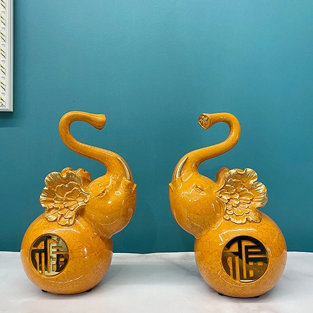 中式吉祥如意葫芦摆件客厅电视柜酒柜摆设事事好寓意乔迁新居礼品