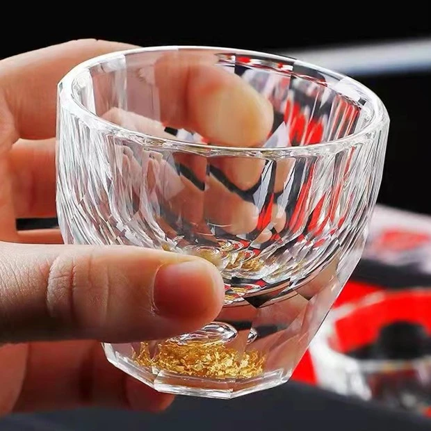 创意金箔现代礼盒水晶家用工艺品