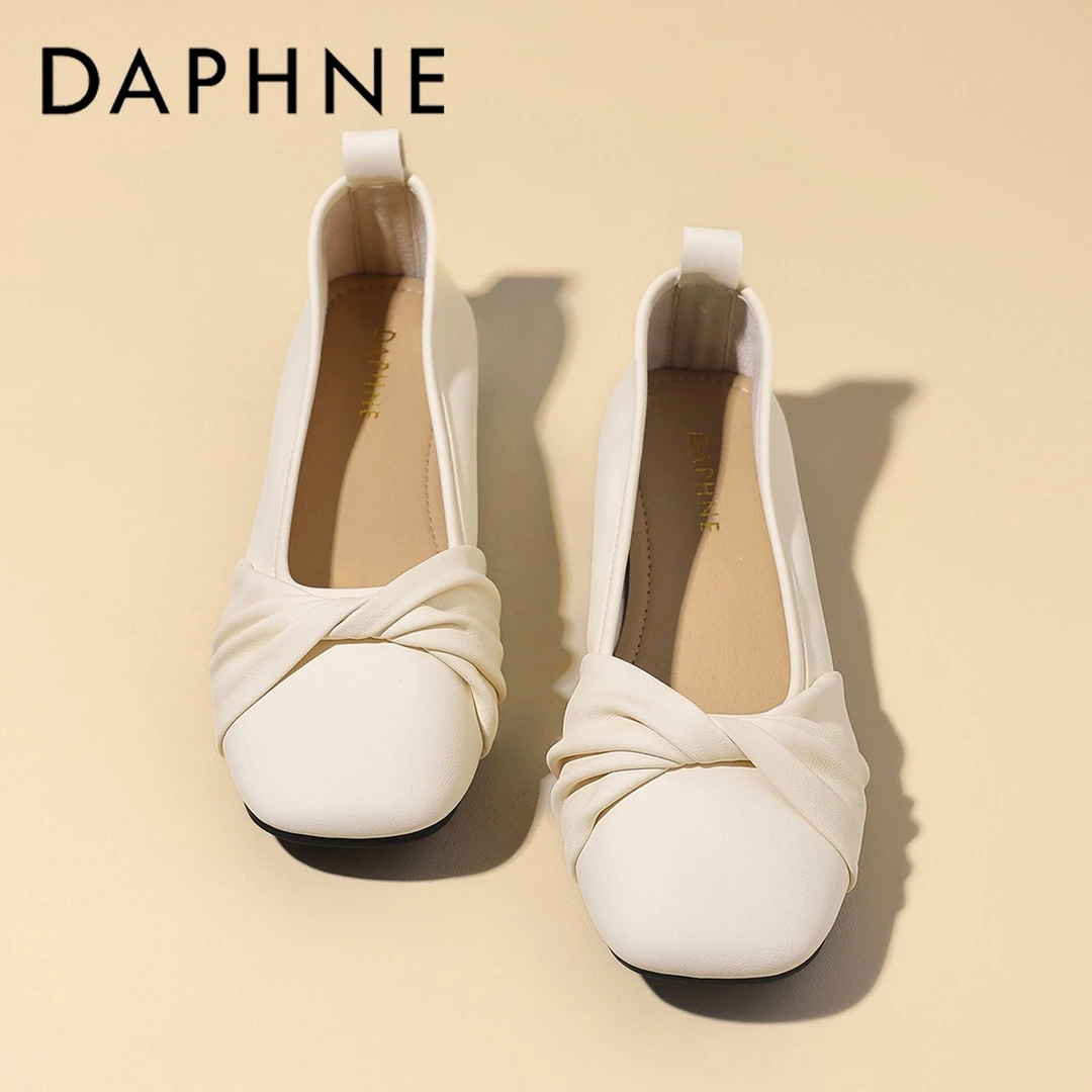 达芙妮软底晚晚鞋单鞋女2025秋季爆款法式温柔风配裙子百搭妈妈鞋