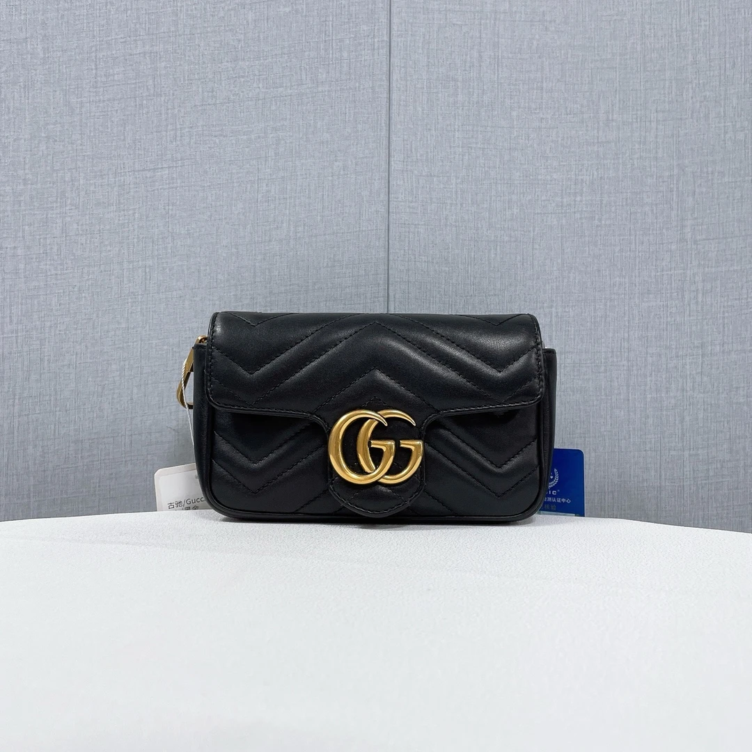 99新 GUCCI/GUCCI  古驰/Gucci GG 马蒙mini黑金