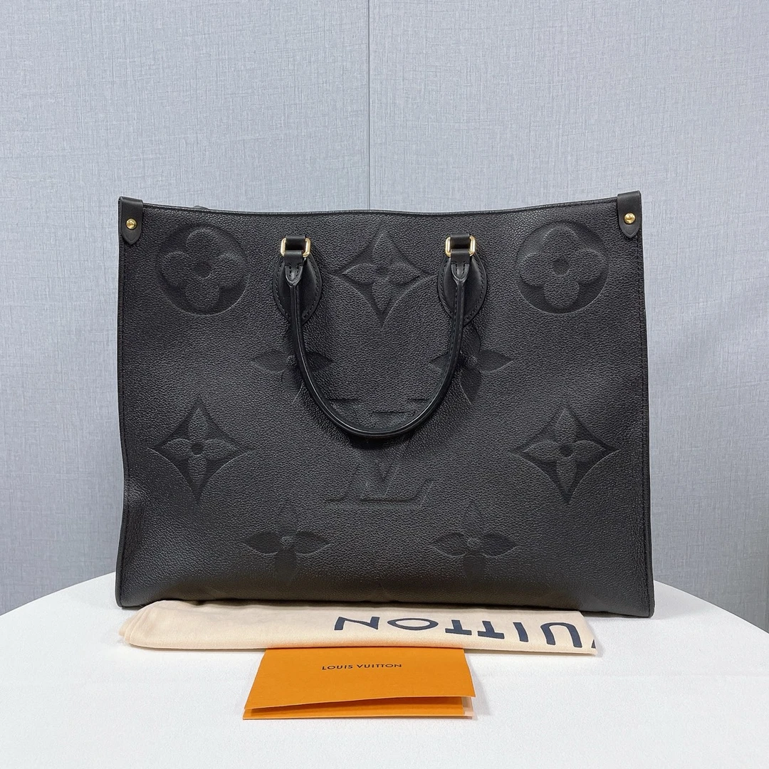 99新 LOUIS VUITTON PARIS  lv路易威登 otg大号黑色老花托特包20