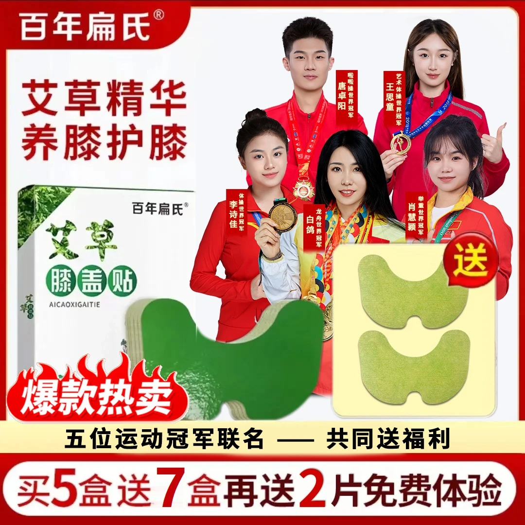 百年扁氏艾草贴 正宗膝盖贴 温和热敷  送2贴免费试用GT