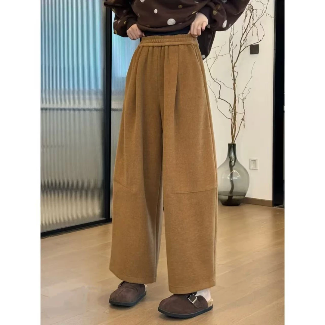 Zz/张张私服 2024秋冬百搭松紧腰弯刀休闲裤 2410B4769